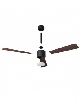 Ventilador de techo con luz Noaton 13132BBD LEPUS